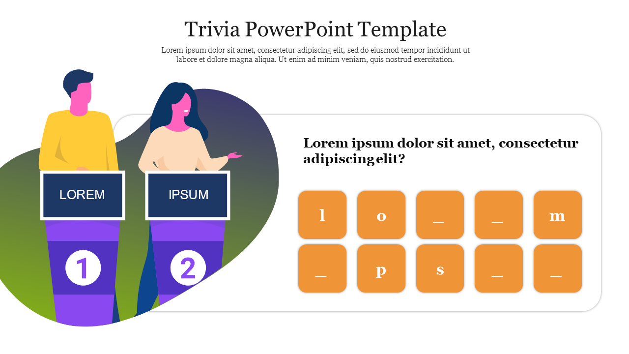 Editable Trivia PPT Presentation Template and Google Slides